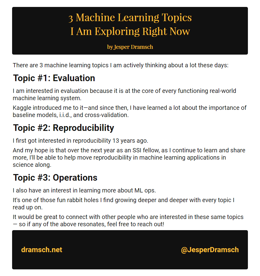 3 Machine Learning Topics I Am Exploring Right Now Atomic Essay by Jesper Dramsch
