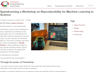 SSI Blog Post Speedrunning a Workshop on Reproducibility for Machine Learning in Science