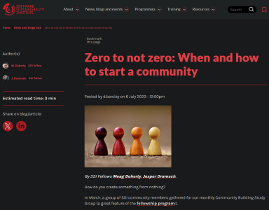 SSI Blog Post Zero to Not Zero
