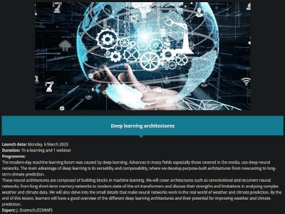 ECMWF MOOC Machine Learning – Deep Learning