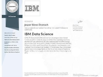 IBM Professional Certificate<br />Data Science